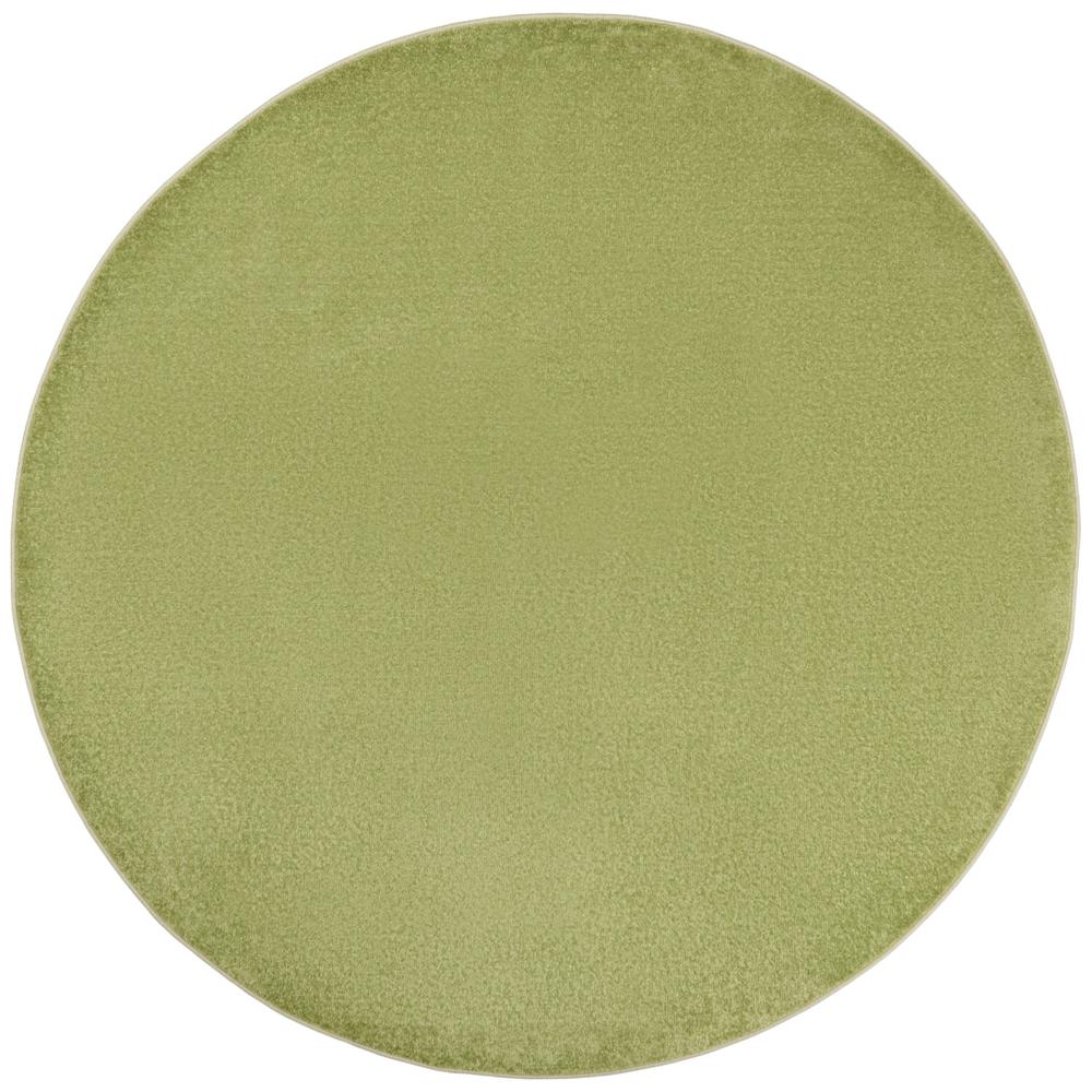 8' X 8' Green Round Non Skid Indoor Outdoor Area Rug. Picture 1