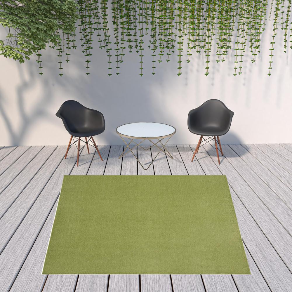 9' X 9' Green Square Non Skid Indoor Outdoor Area Rug. Picture 2