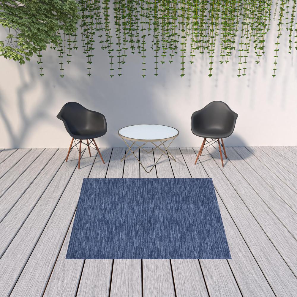 7' X 7' Navy Blue Square Non Skid Indoor Outdoor Area Rug. Picture 2