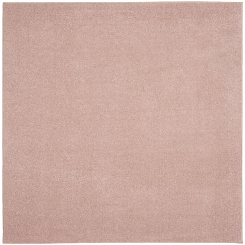 7' X 7' Pink Square Non Skid Indoor Outdoor Area Rug. Picture 1