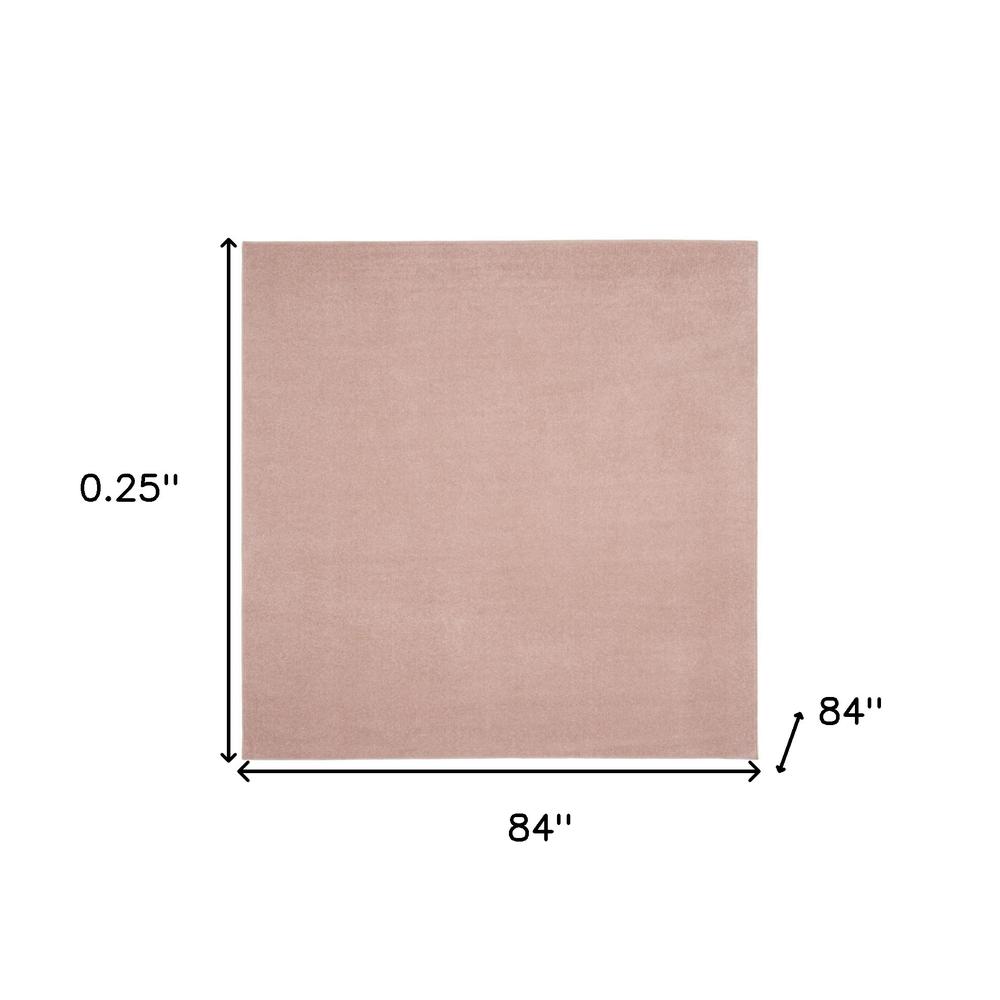 7' X 7' Pink Square Non Skid Indoor Outdoor Area Rug. Picture 5
