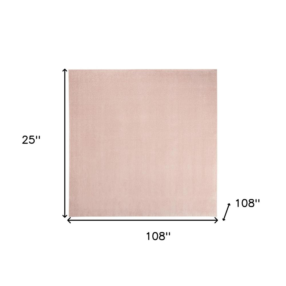 9' X 9' Pink Square Non Skid Indoor Outdoor Area Rug. Picture 5