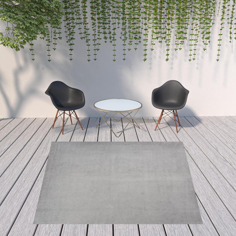 9' X 9' Silver Grey Square Non Skid Indoor Outdoor Area Rug. Picture 2
