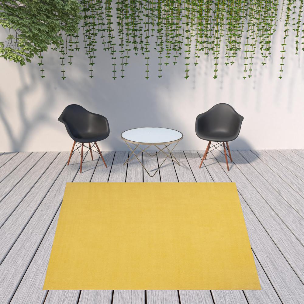 9' X 9' Yellow Square Non Skid Indoor Outdoor Area Rug. Picture 2