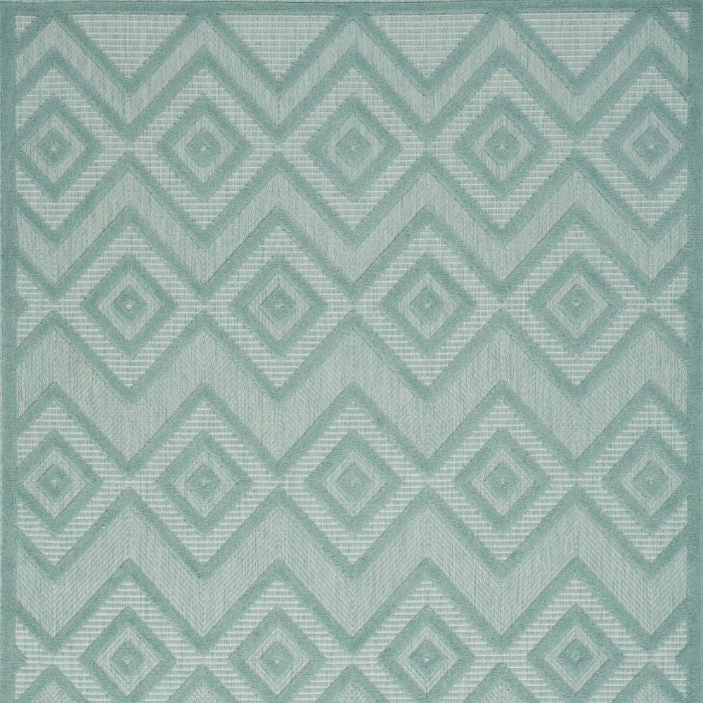 5' X 7' Aqua And Teal Argyle Indoor Outdoor Area Rug. Picture 4