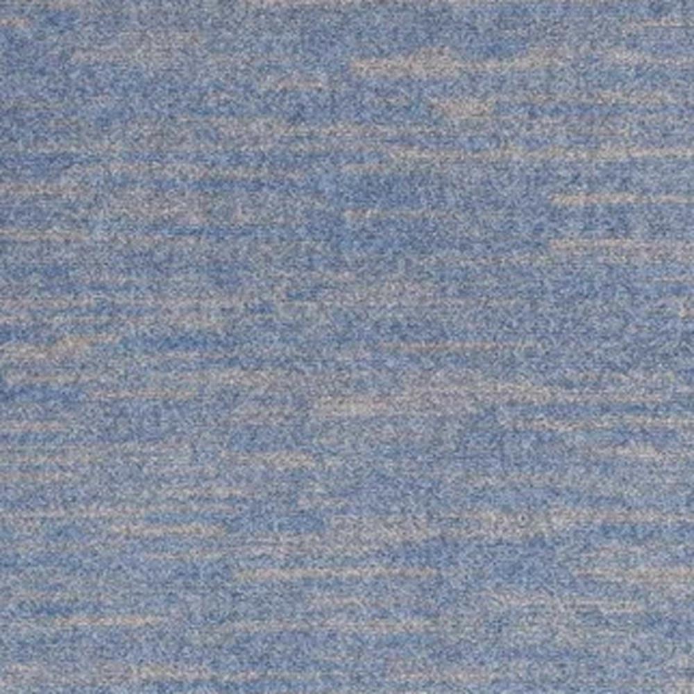 3' X 5' Blue And Grey Striped Non Skid Indoor Outdoor Area Rug. Picture 5