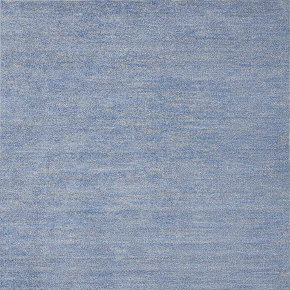 5' X 5' Blue And Grey Square Striped Non Skid Indoor Outdoor Area Rug. Picture 4