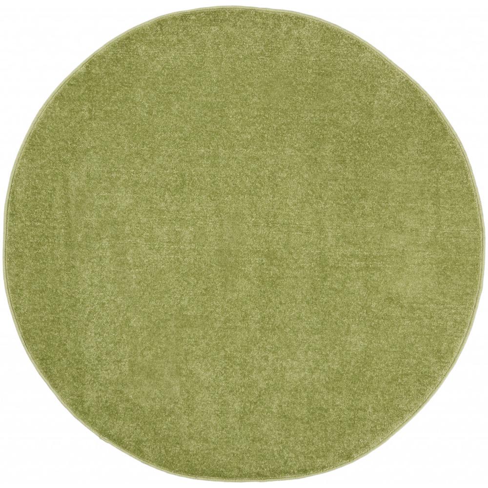 4' X 4' Green Round Non Skid Indoor Outdoor Area Rug. Picture 1
