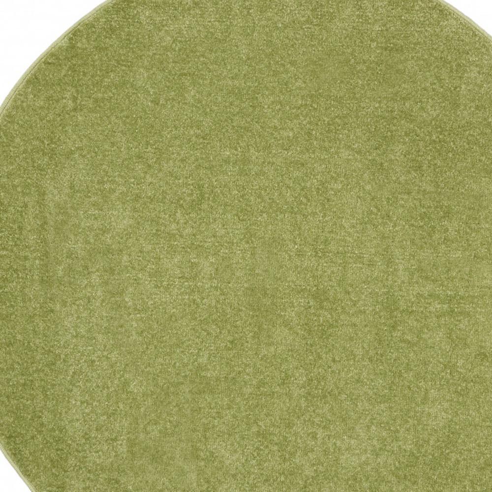 4' X 4' Green Round Non Skid Indoor Outdoor Area Rug. Picture 3
