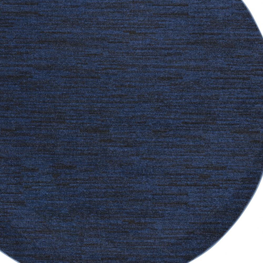 6' X 6' Midnight Blue Round Non Skid Indoor Outdoor Area Rug. Picture 3