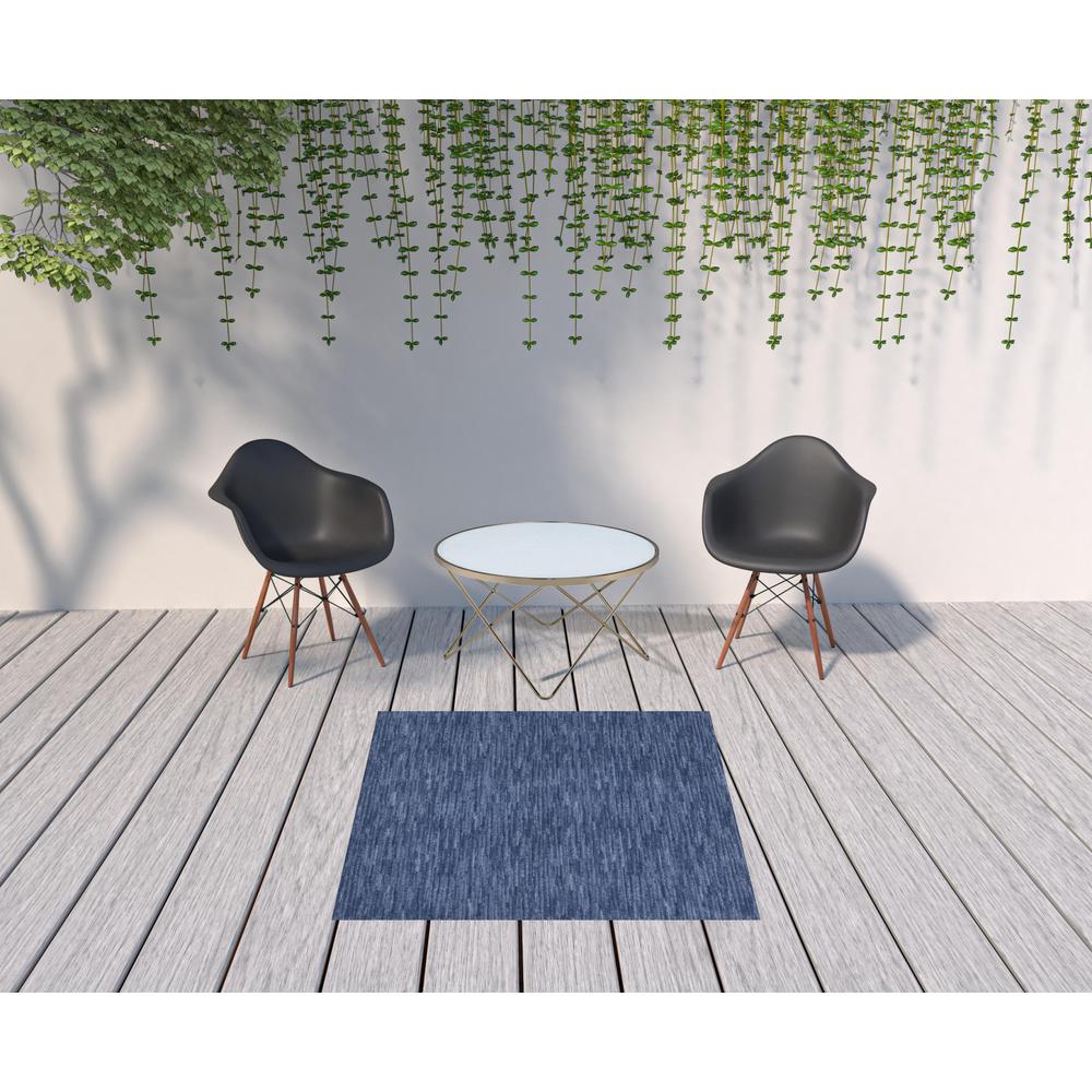 5' X 5' Navy Blue Square Non Skid Indoor Outdoor Area Rug. Picture 2