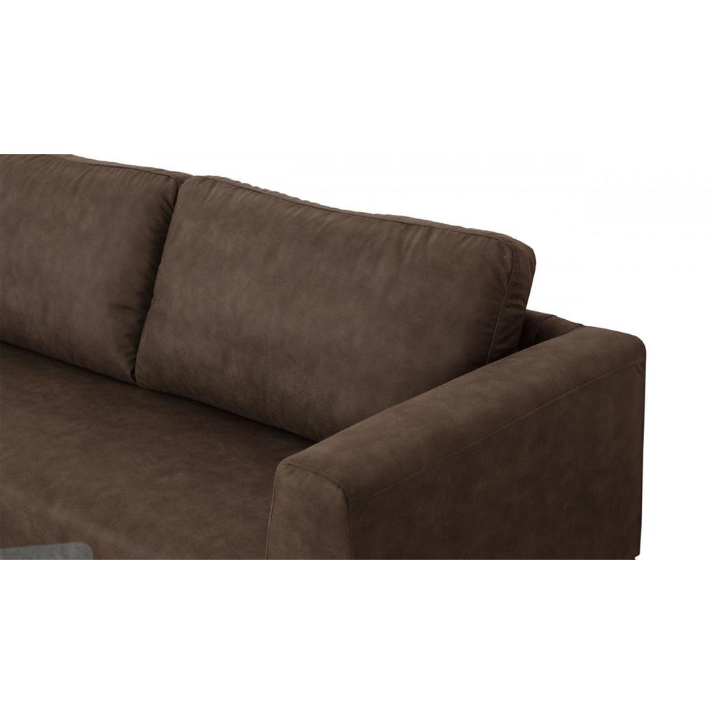 Modern 78" Brown Loveseat With Removable Cushions. Picture 4