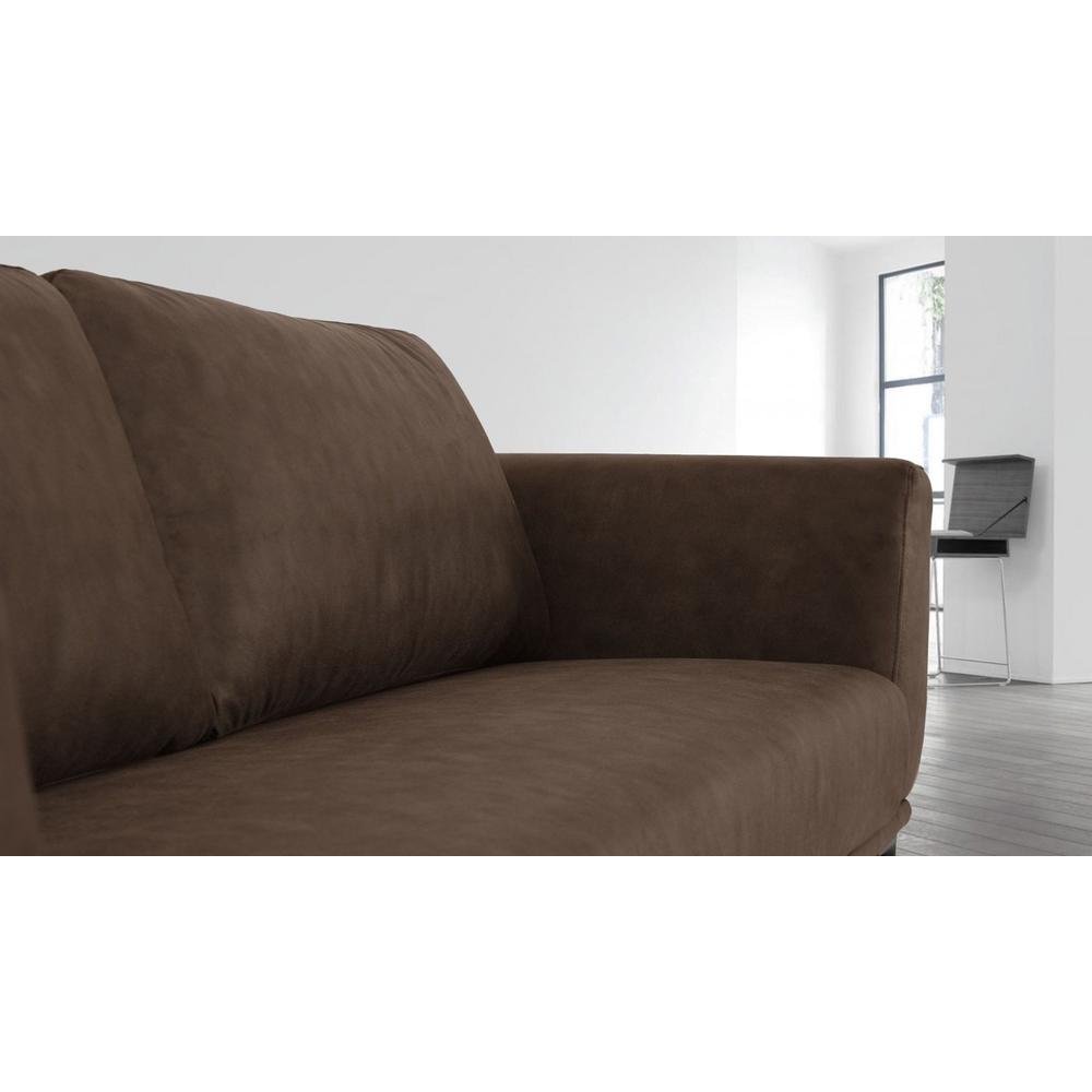 Modern 78" Brown Loveseat With Removable Cushions. Picture 6