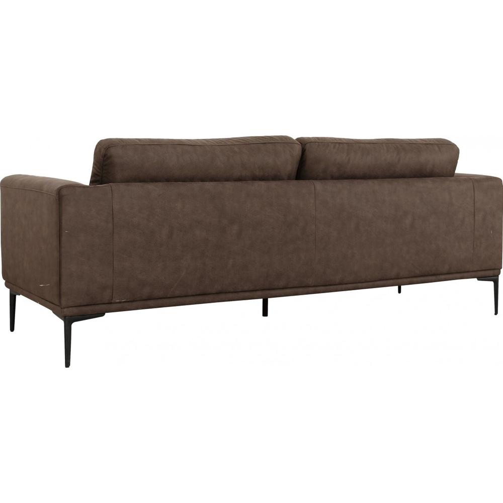 Modern 78" Brown Loveseat With Removable Cushions. Picture 2