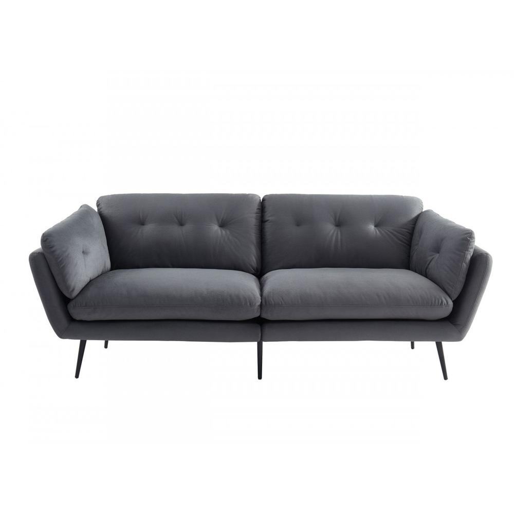 84" Grey And Black Sofa. Picture 2