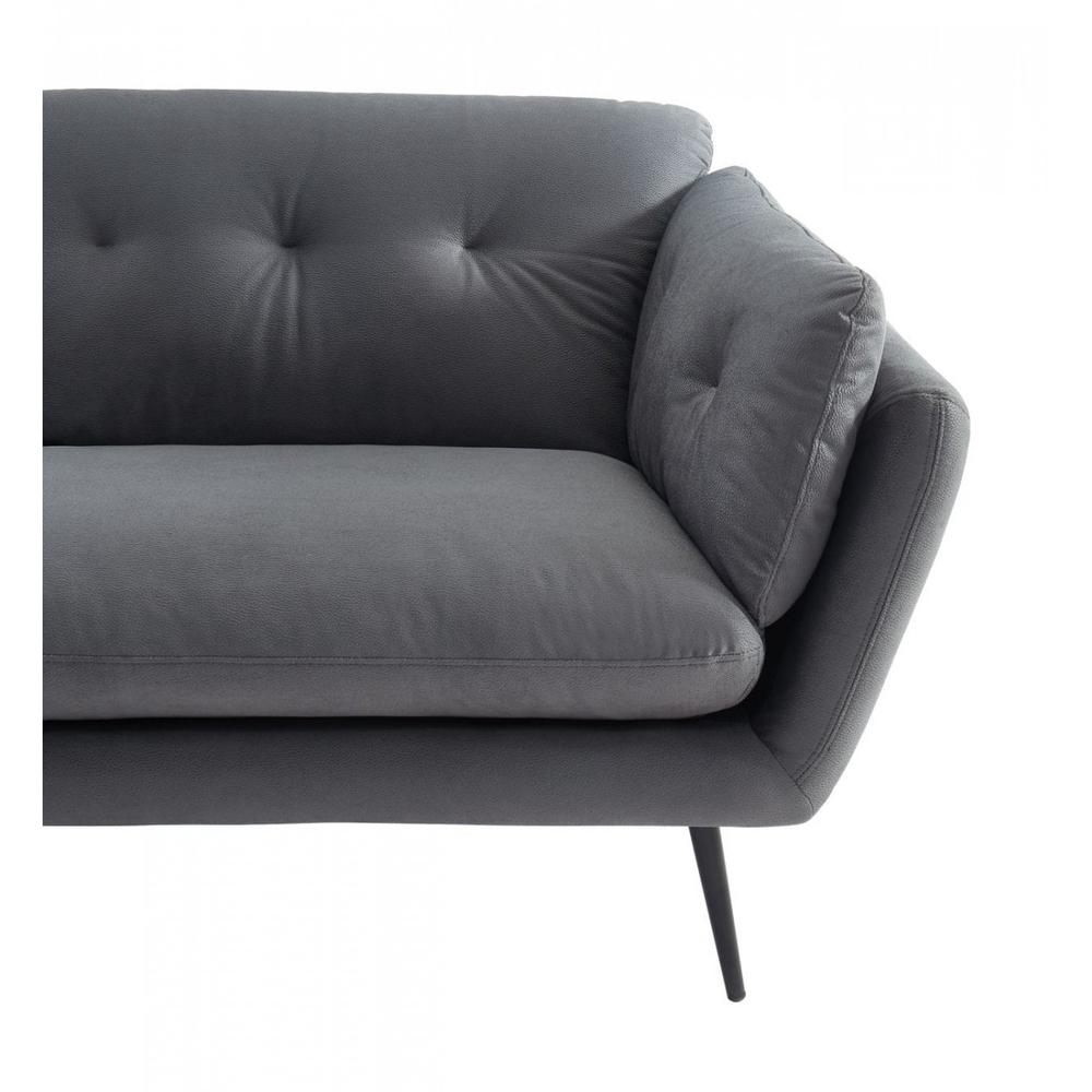 84" Grey And Black Sofa. Picture 5