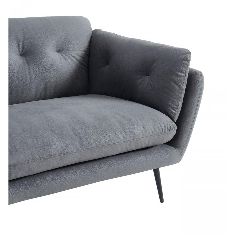 84" Grey And Black Sofa. Picture 6