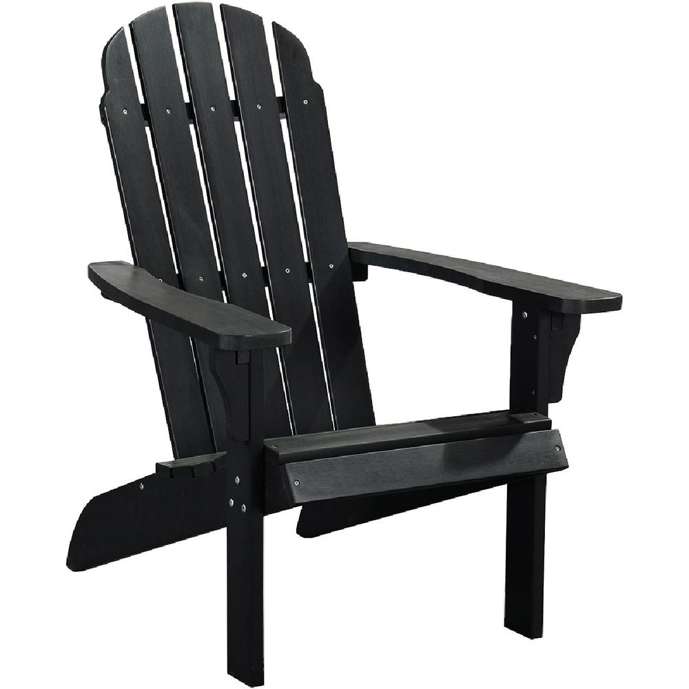 27" Black Heavy Duty Plastic Adirondack Chair. Picture 2