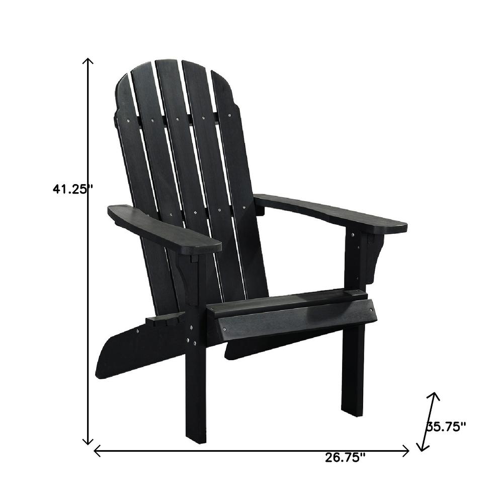 27" Black Heavy Duty Plastic Adirondack Chair. Picture 5