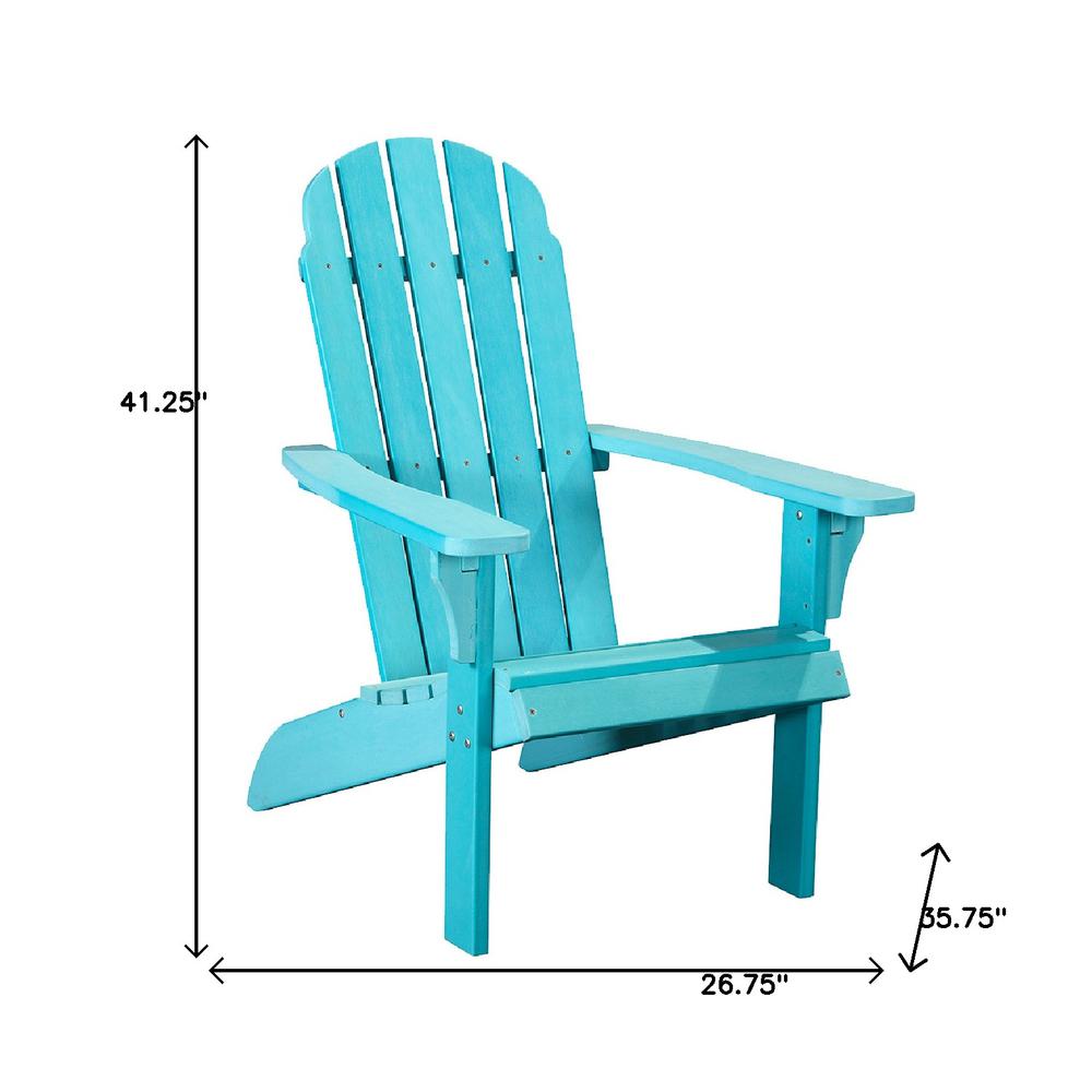 27" Blue Heavy Duty Plastic Adirondack Chair. Picture 5