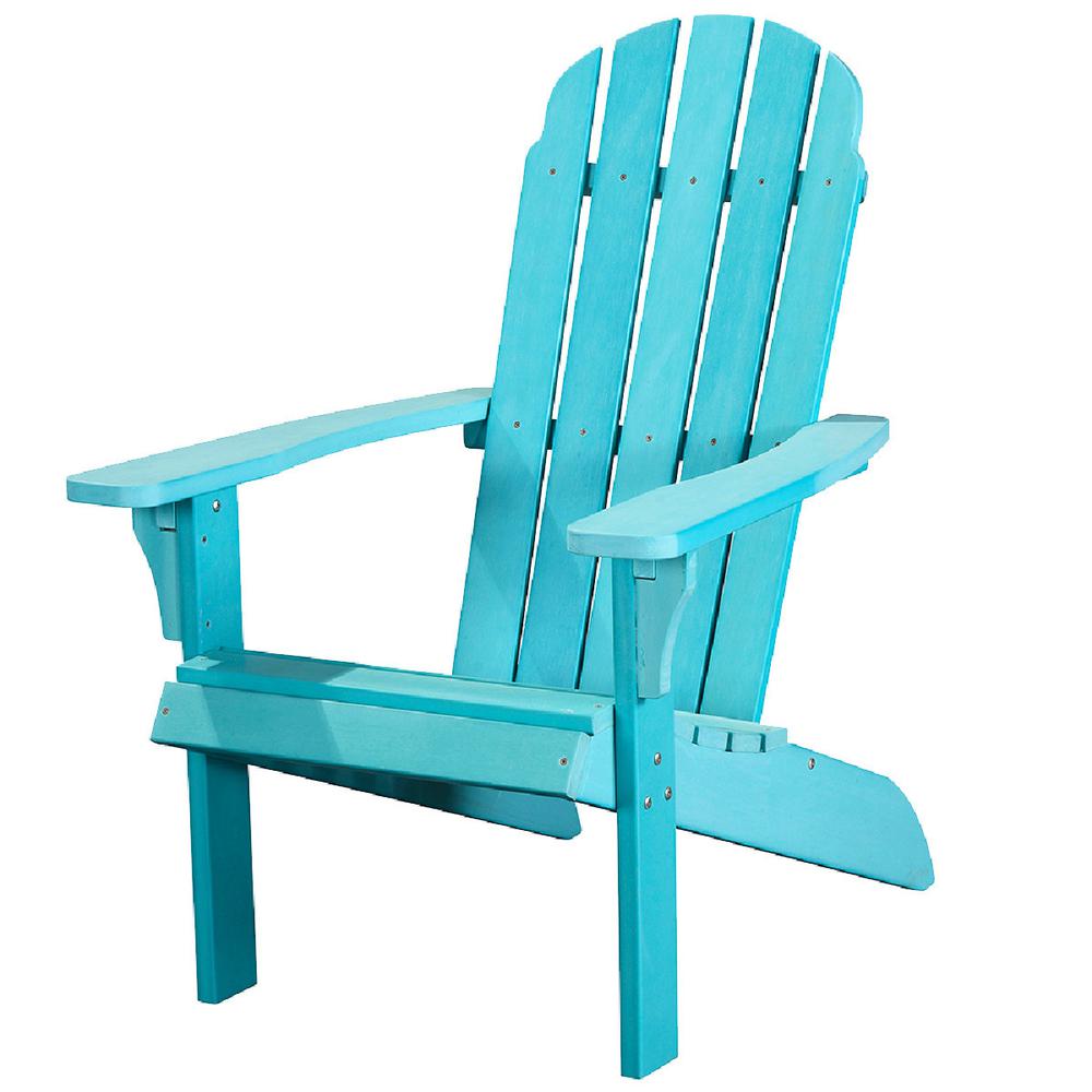 27" Blue Heavy Duty Plastic Adirondack Chair. Picture 1