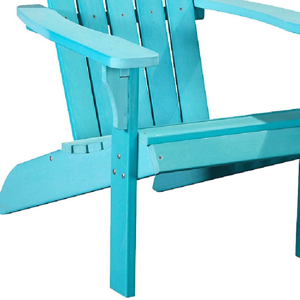 27" Blue Heavy Duty Plastic Adirondack Chair. Picture 3