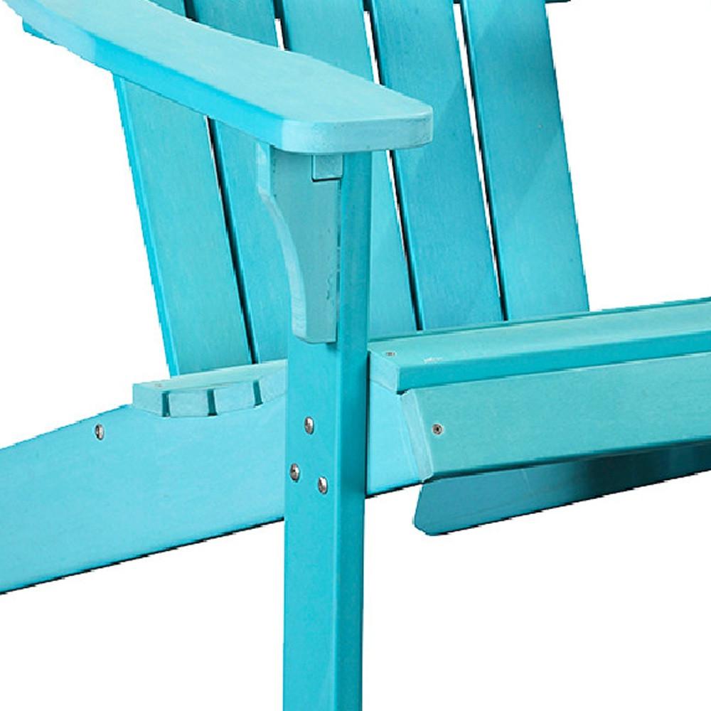 27" Blue Heavy Duty Plastic Adirondack Chair. Picture 4