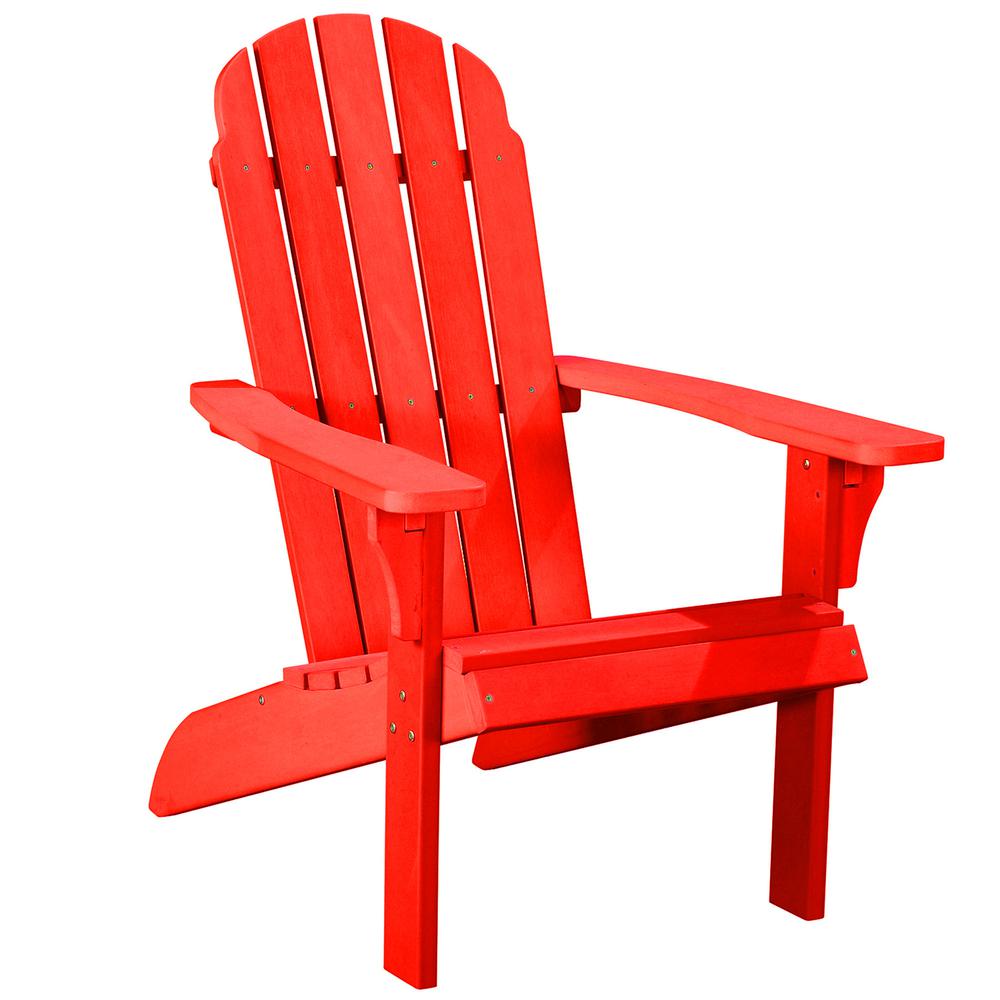 27" Red Heavy Duty Plastic Adirondack Chair. Picture 4