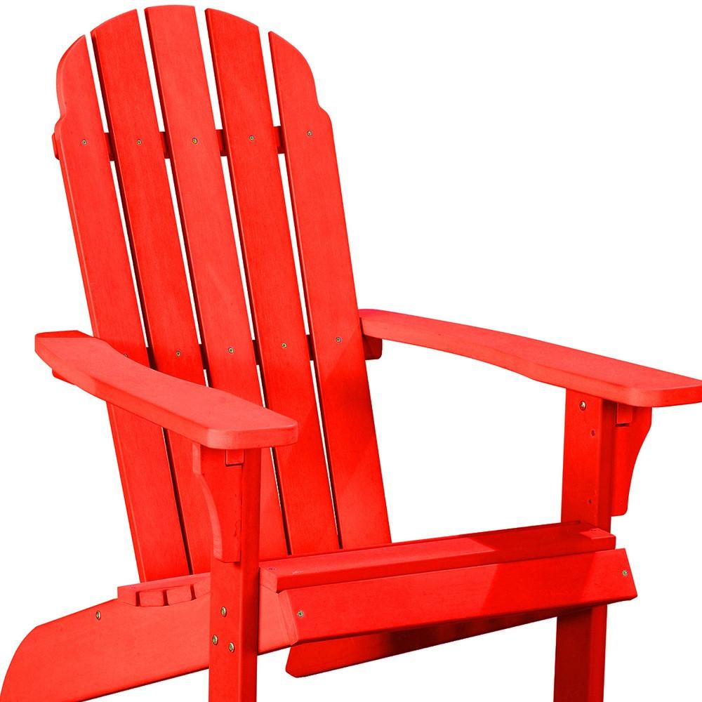 27" Red Heavy Duty Plastic Adirondack Chair. Picture 2