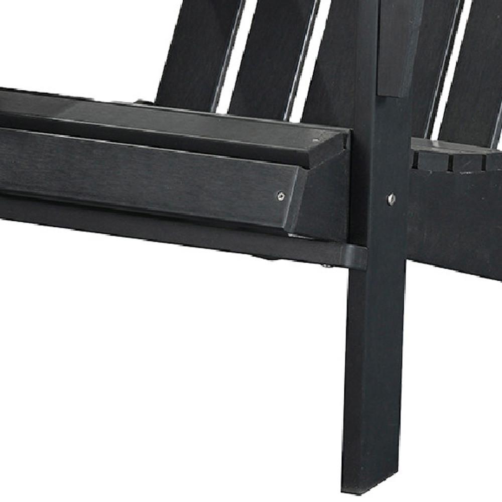 29" Black Heavy Duty Plastic Adirondack Chair. Picture 4
