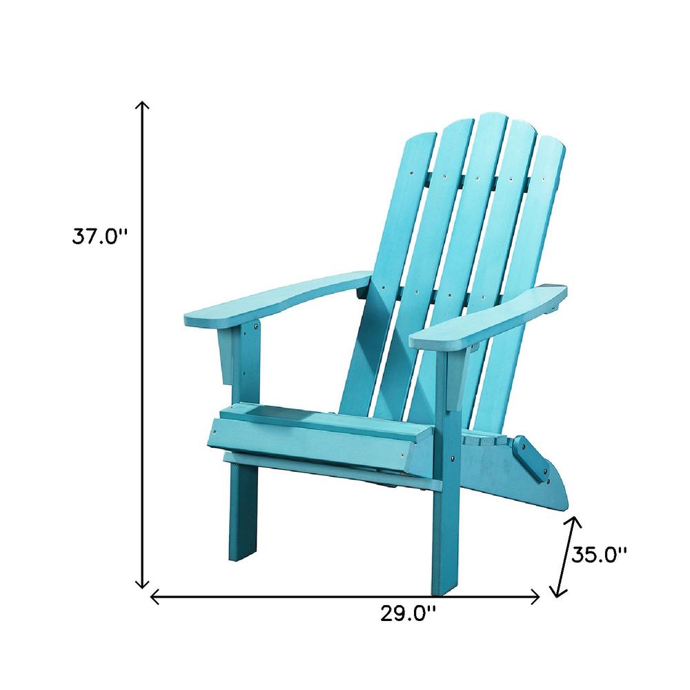 29" Blue Heavy Duty Plastic Adirondack Chair. Picture 5