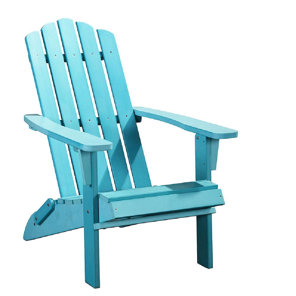 29" Blue Heavy Duty Plastic Adirondack Chair. Picture 1