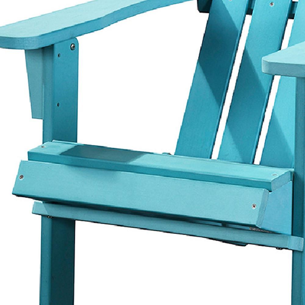 29" Blue Heavy Duty Plastic Adirondack Chair. Picture 3
