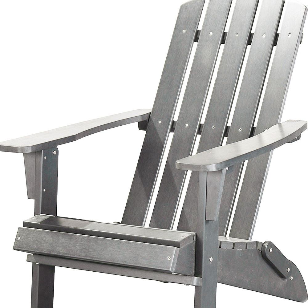 29" Gray Heavy Duty Plastic Adirondack Chair. Picture 2