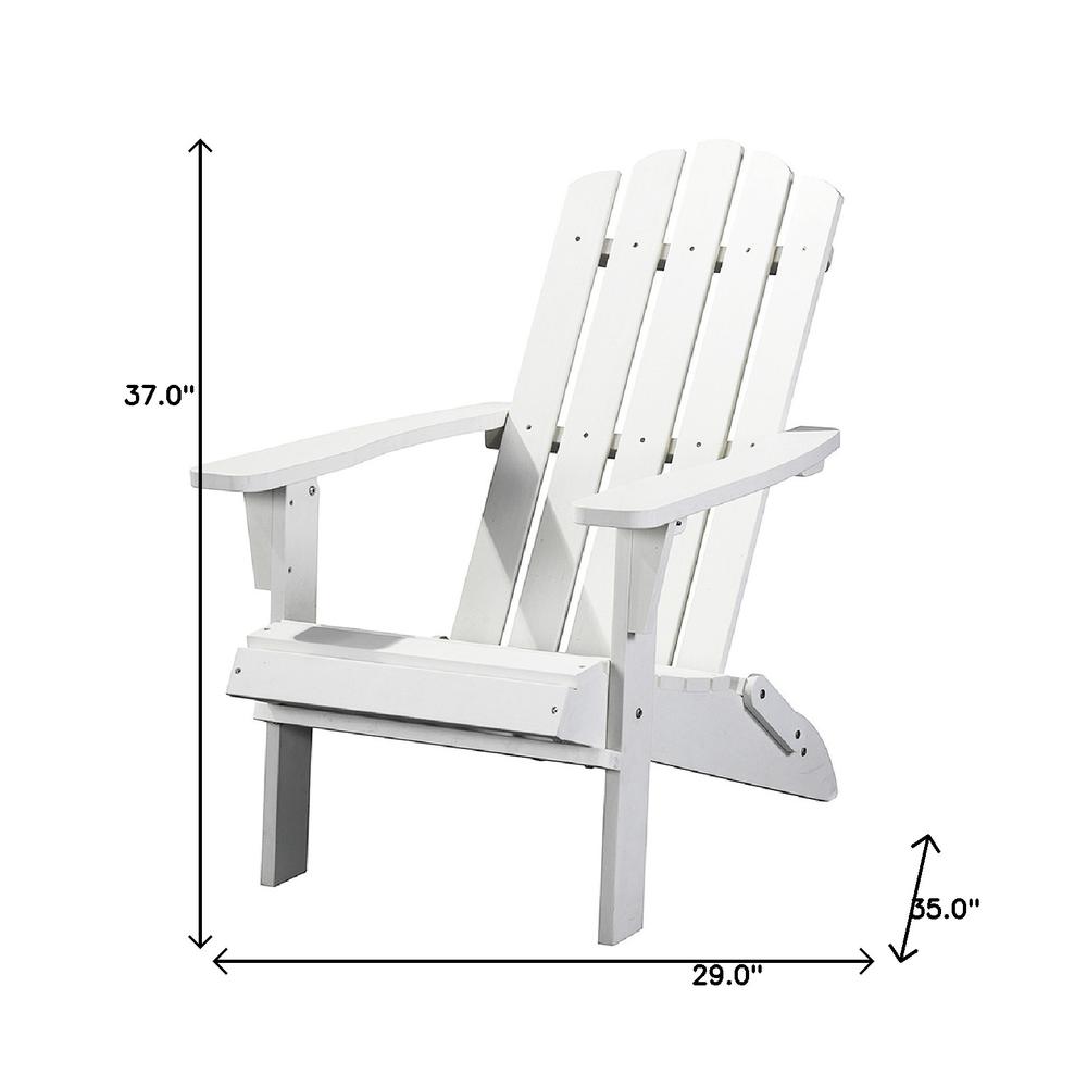 29" White Heavy Duty Plastic Adirondack Chair. Picture 5