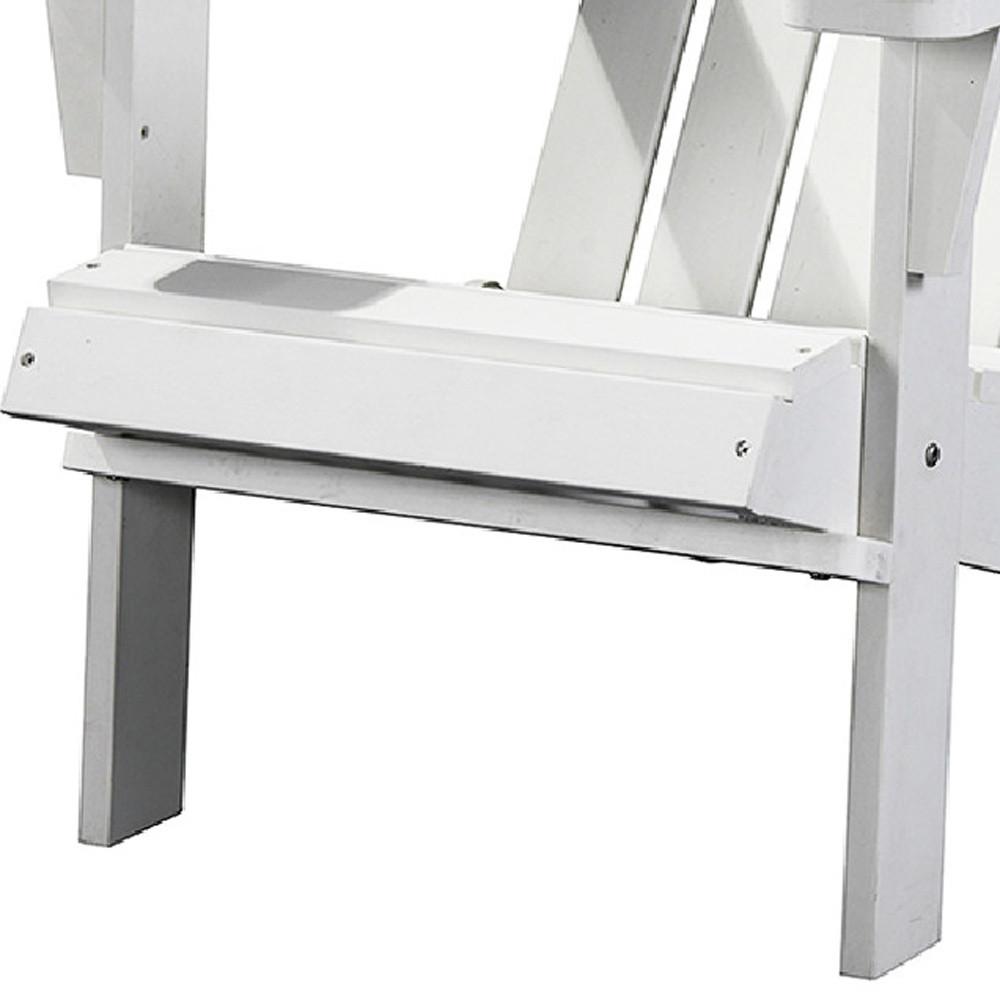 29" White Heavy Duty Plastic Adirondack Chair. Picture 2