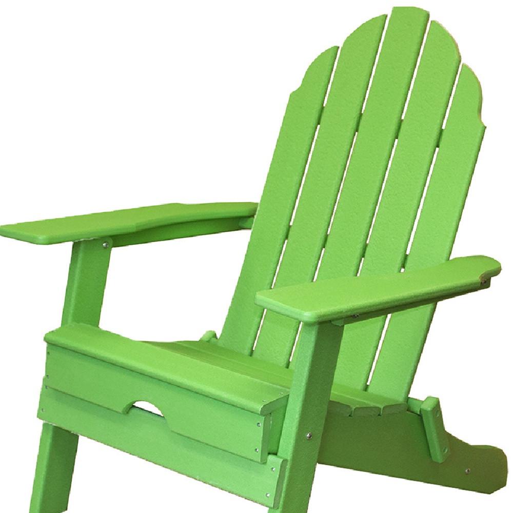 30" Green Heavy Duty Plastic Adirondack Chair. Picture 2