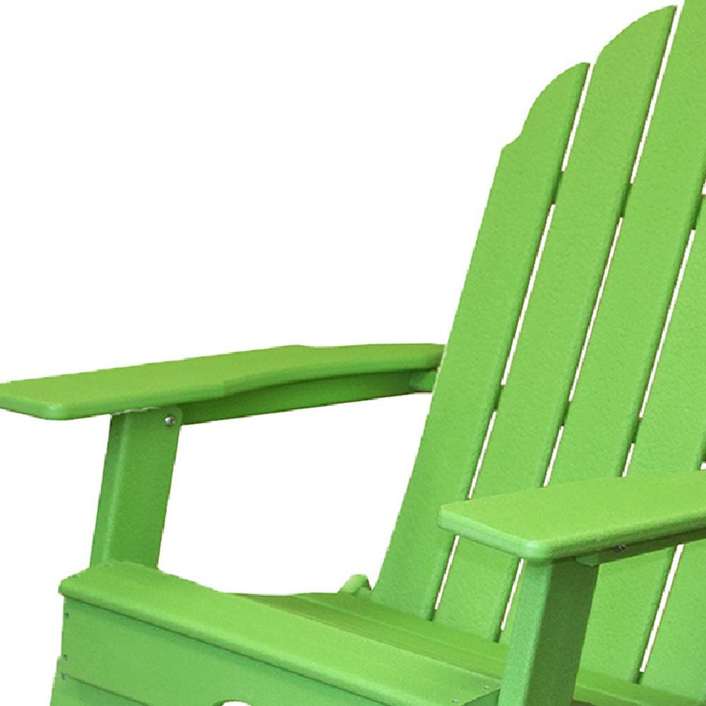 30" Green Heavy Duty Plastic Adirondack Chair. Picture 3