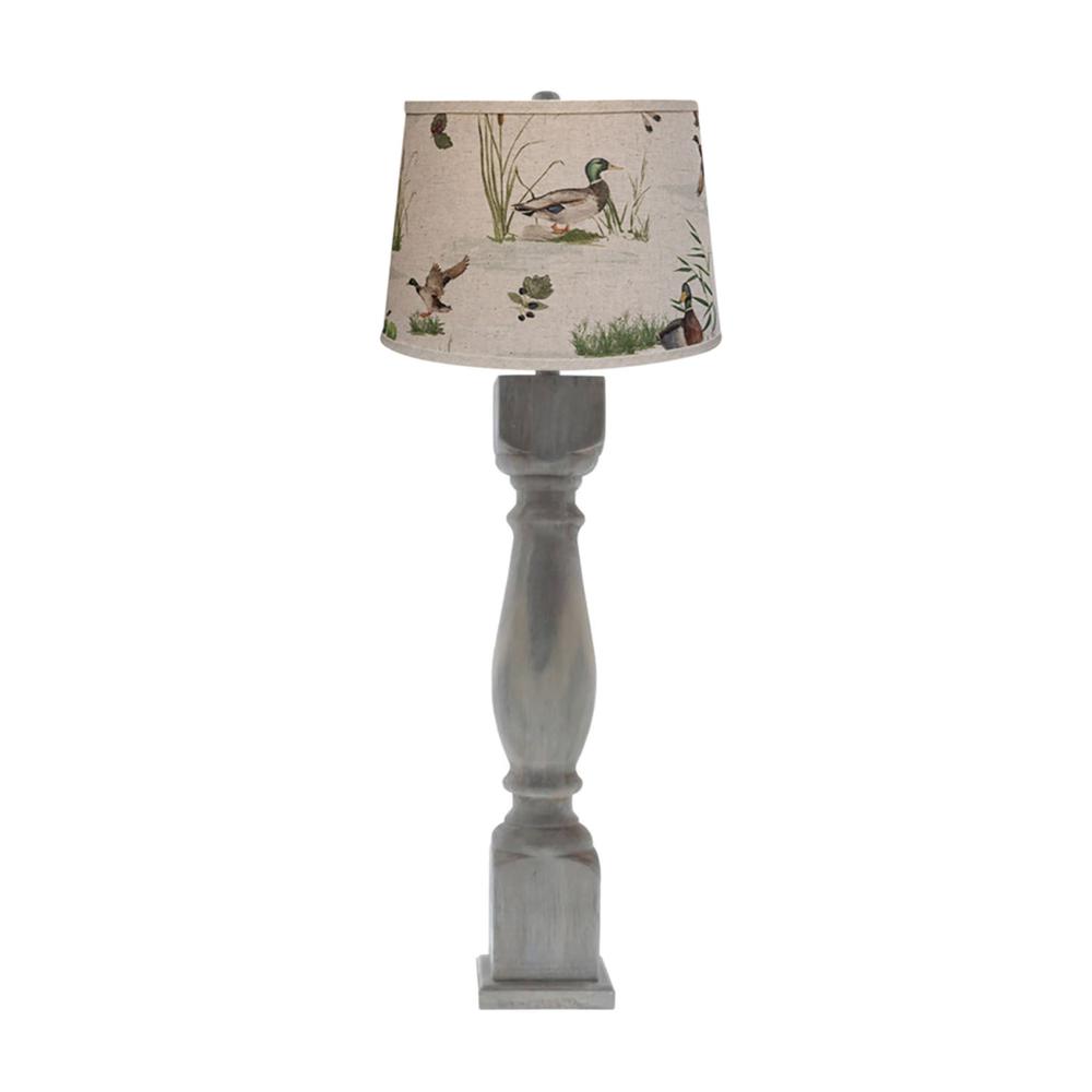 40" Rustic Washed Gray Standard Table Lamp. Picture 1