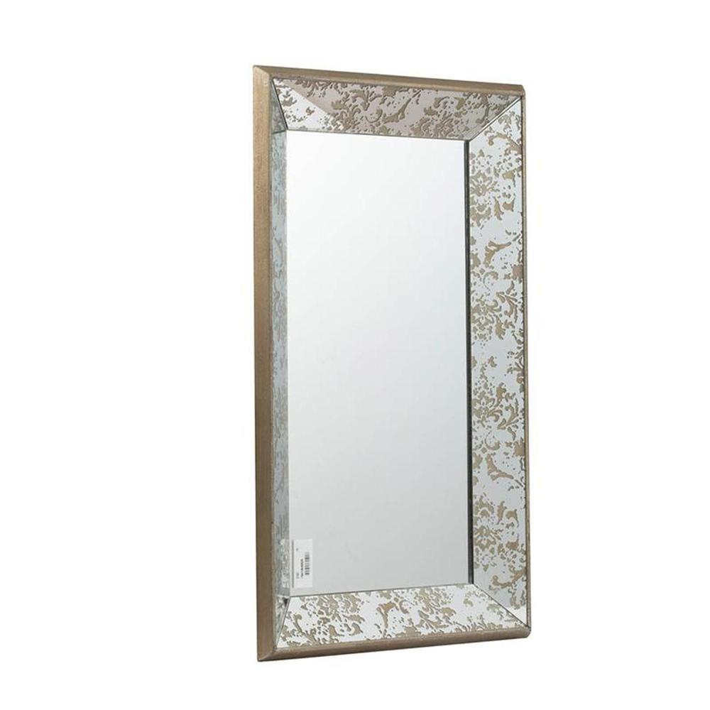 Silver Rectangle Accent Glass Mirror. Picture 2