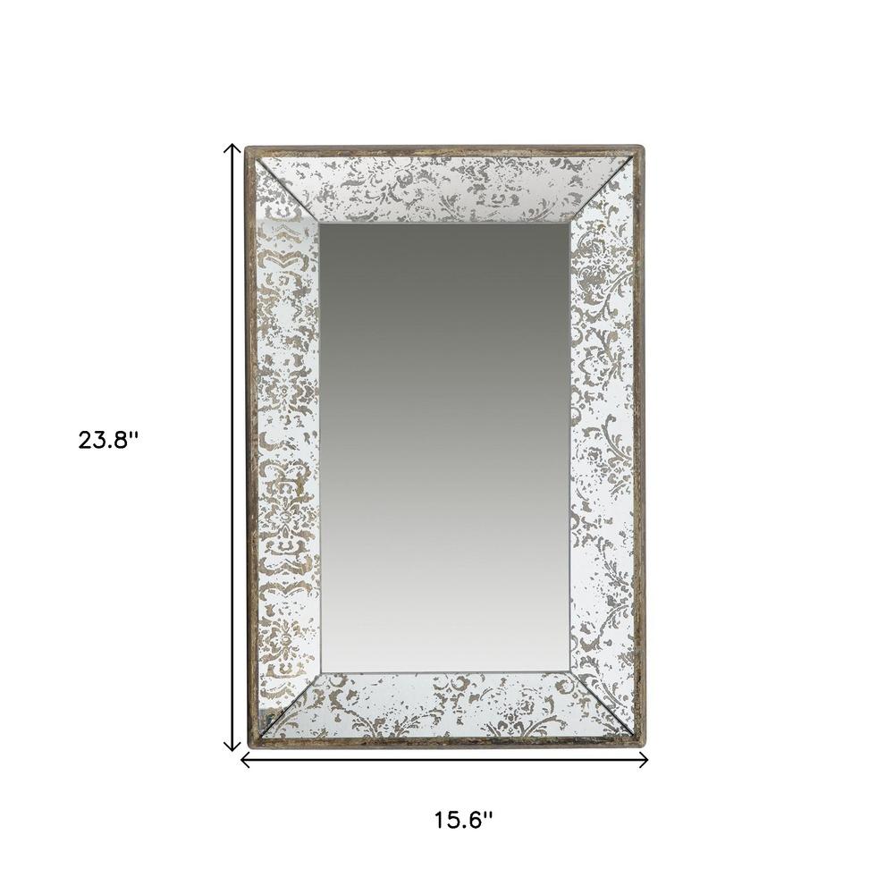 Silver Rectangle Accent Glass Mirror. Picture 6