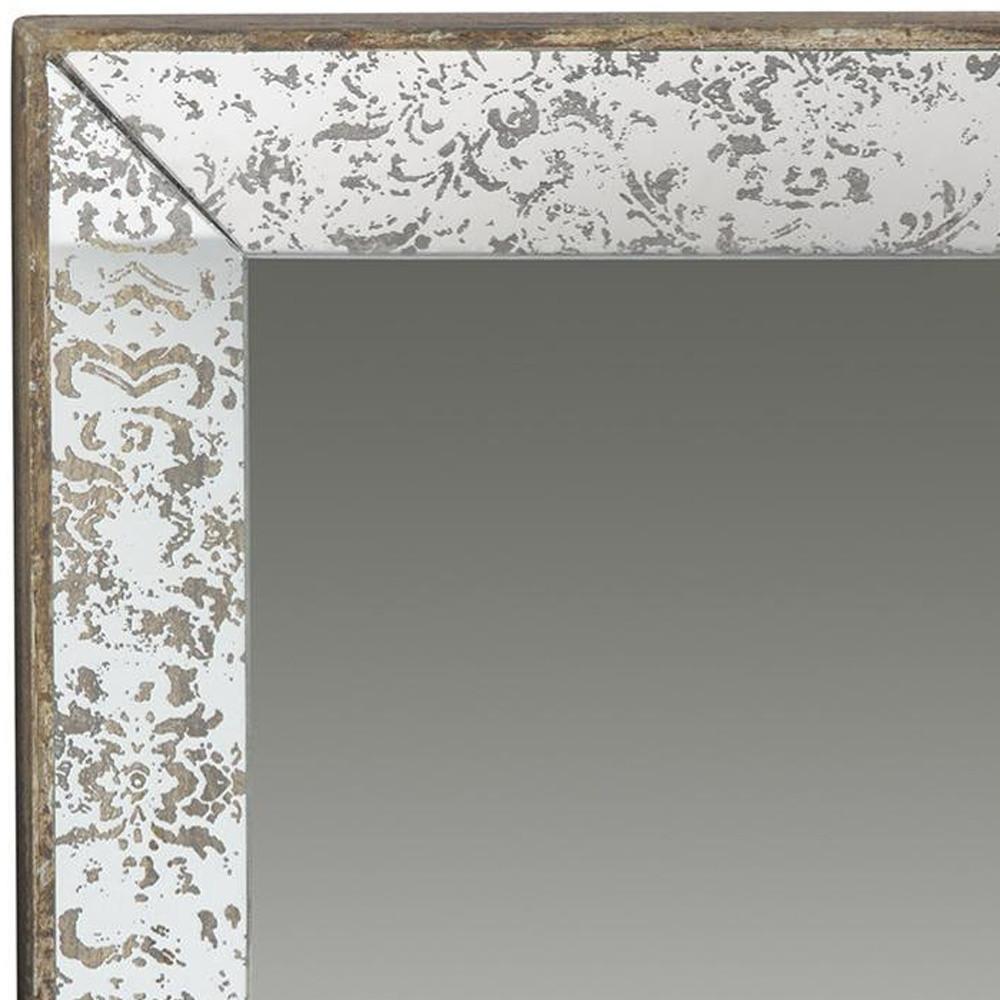 Silver Rectangle Accent Glass Mirror. Picture 7