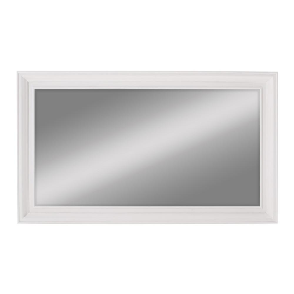 28" White Rectangle Wall Mounted Full Length Hanging Mirror. Picture 1