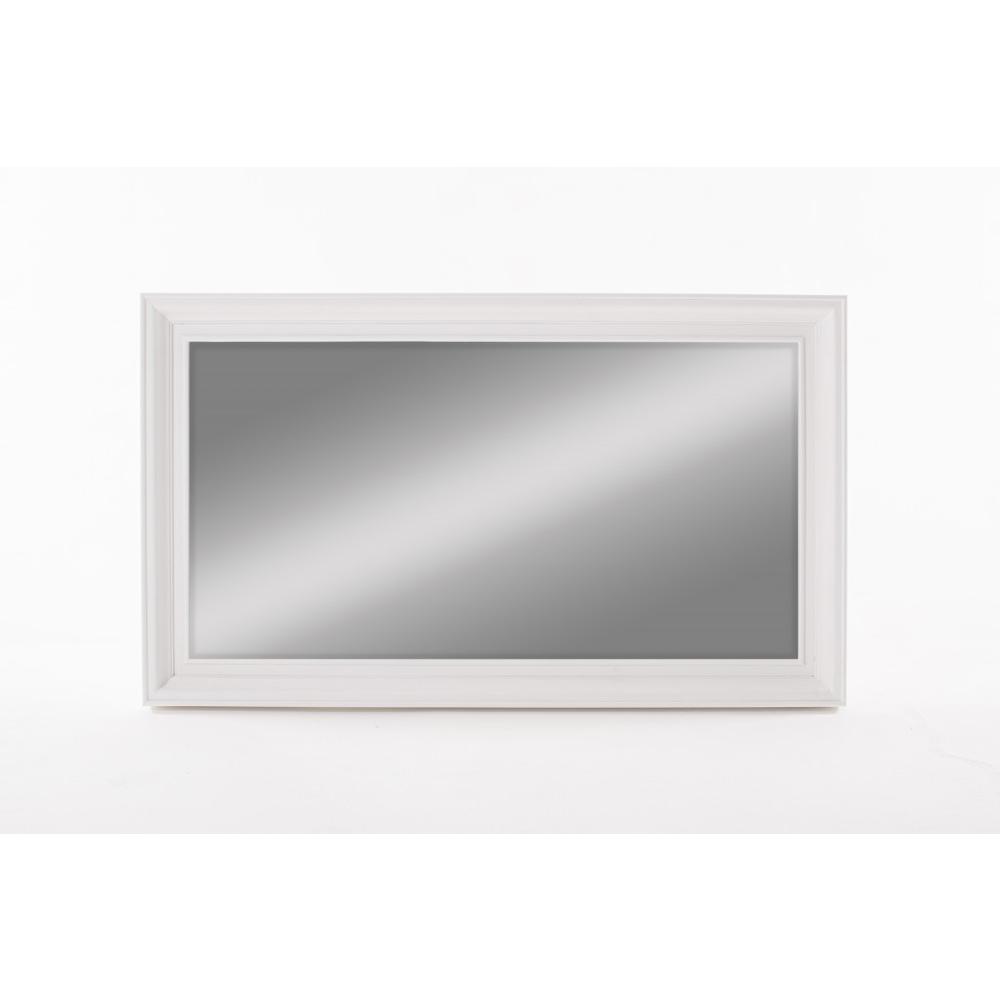 28" White Rectangle Wall Mounted Full Length Hanging Mirror. Picture 2