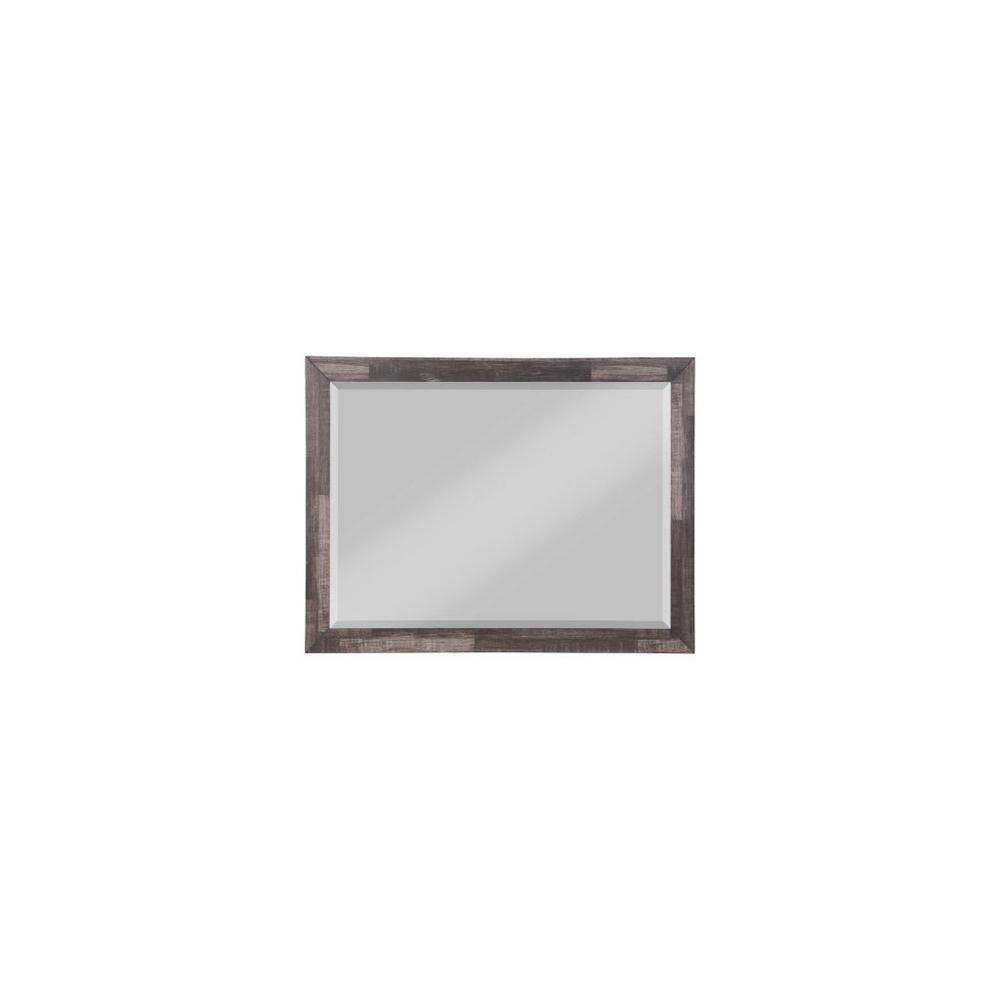 36" Dark Cherry Rectangle Dresser Mirror Mounts To Dresser With Frame. Picture 1