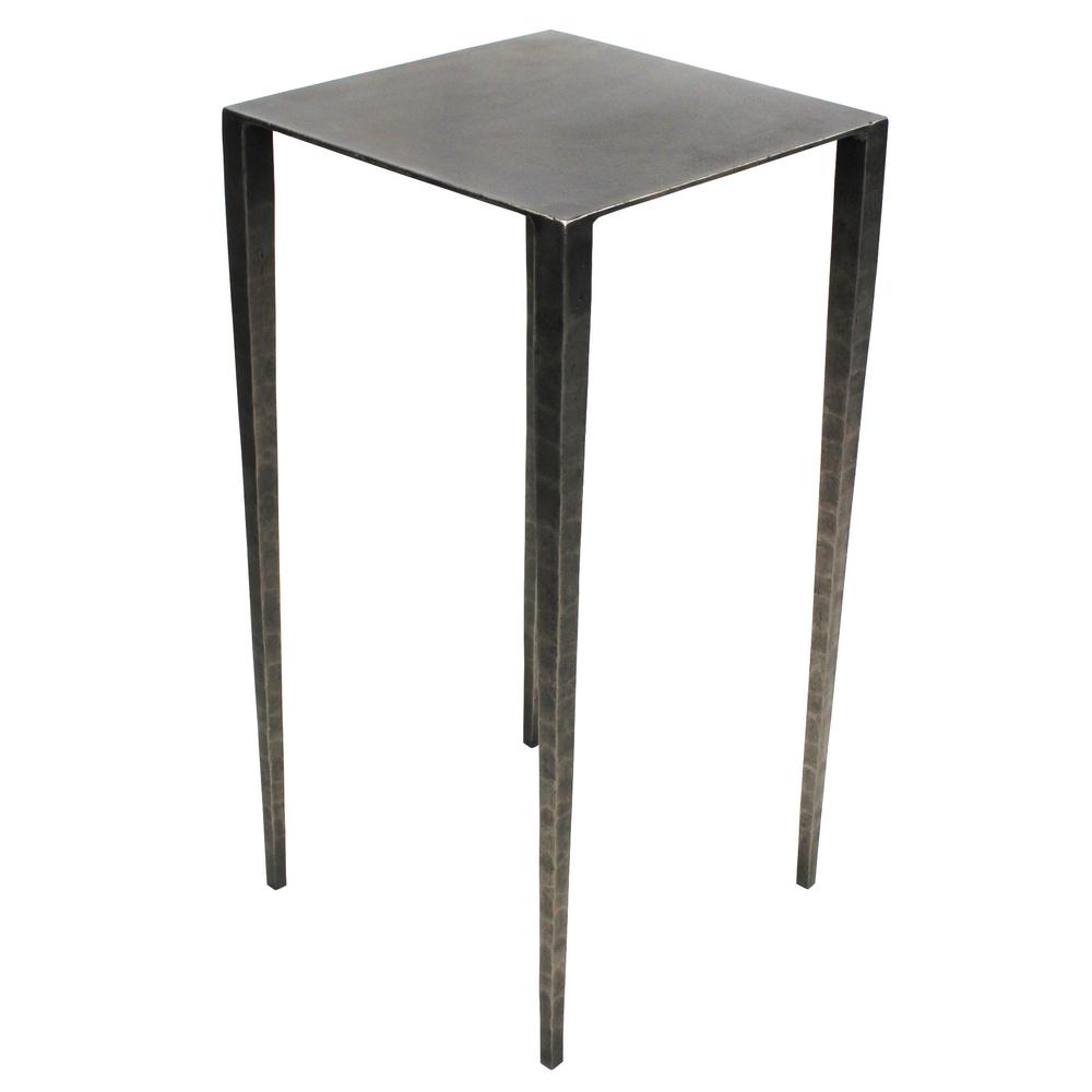 24" Nickel Iron Square End Table. Picture 1