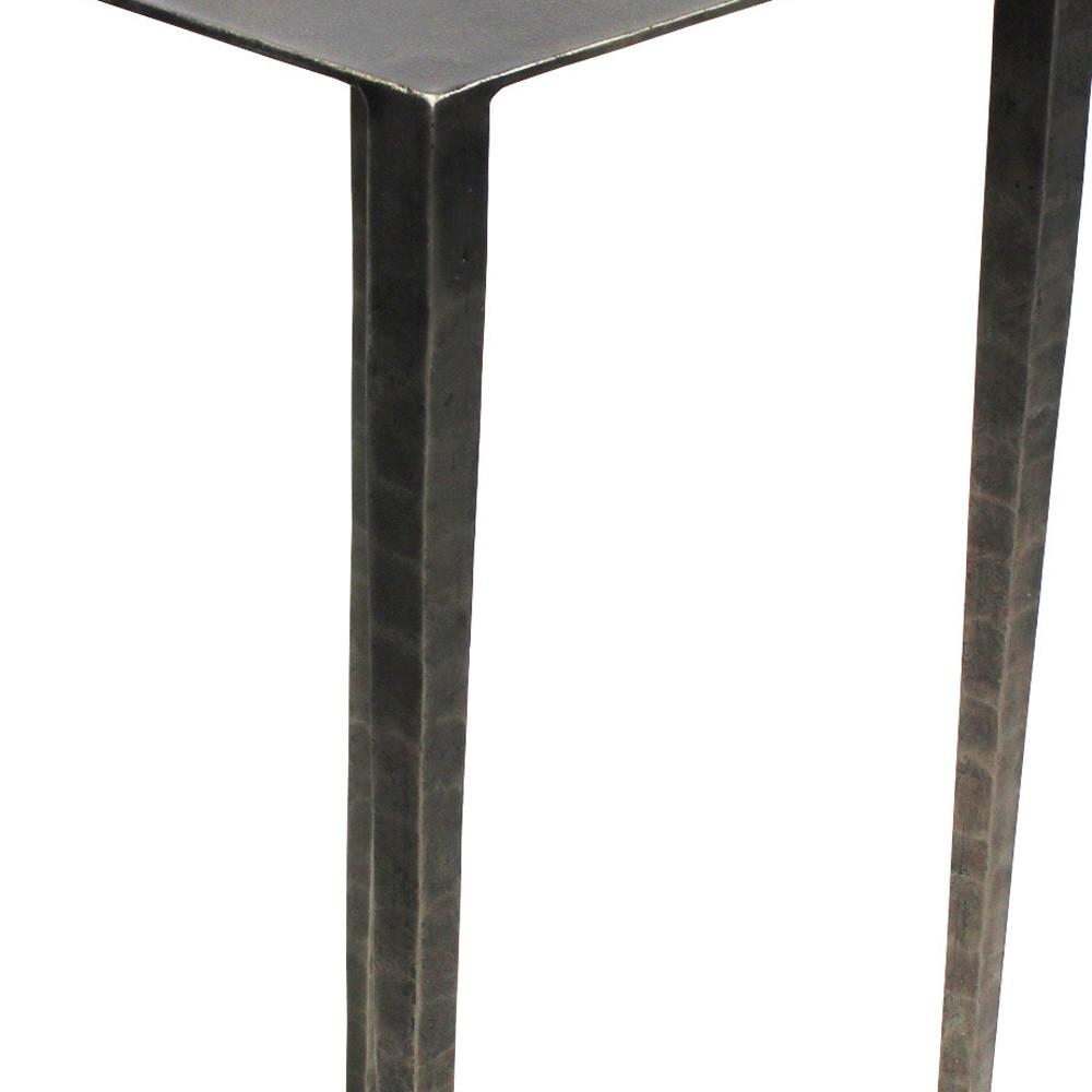 24" Nickel Iron Square End Table. Picture 3