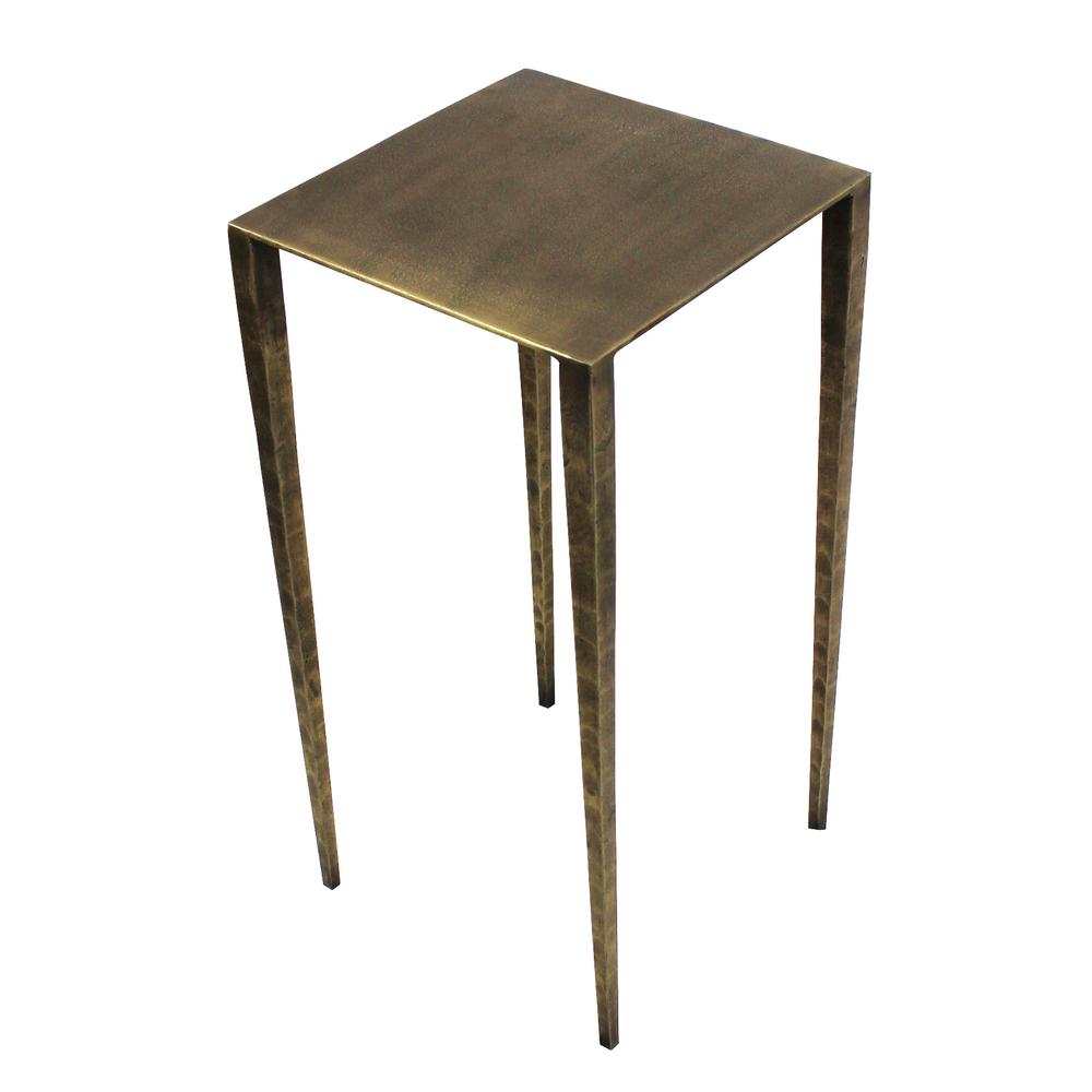 24" Brass Iron Square End Table. Picture 1