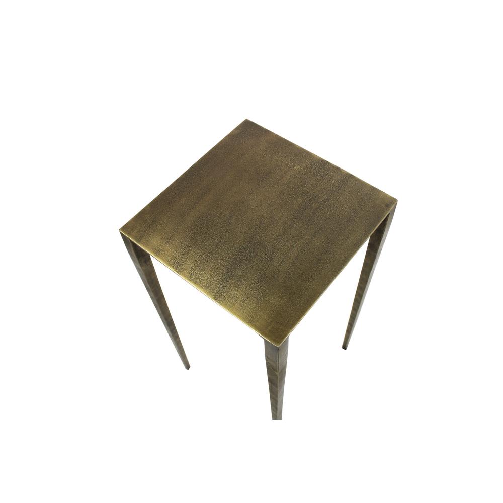 24" Brass Iron Square End Table. Picture 2