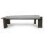 33" Walnut And Dark Grey Concrete Rectangular Coffee Table. Picture 3
